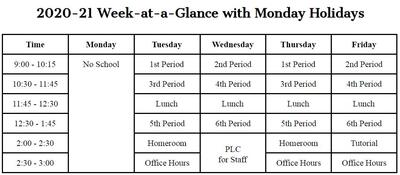 4-Day Week Bell Schedules