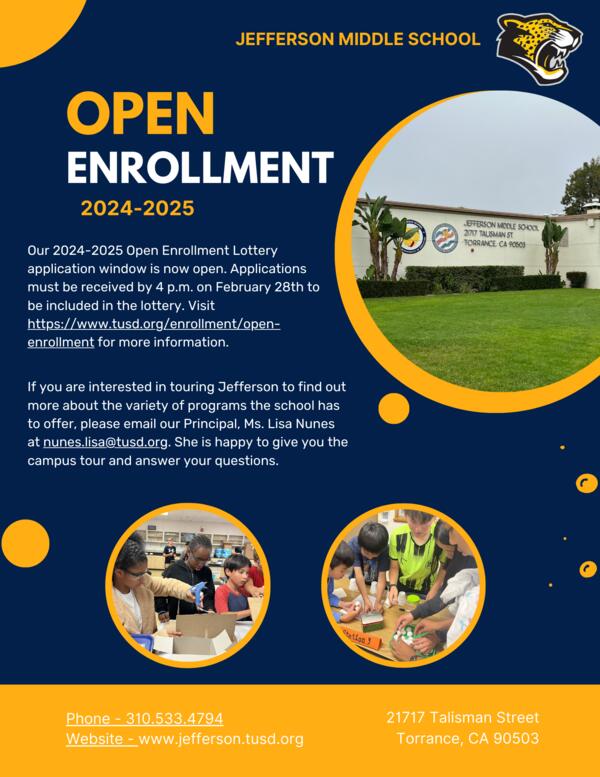 Open Enrollment for 2024-2025 TK/Preschool Students