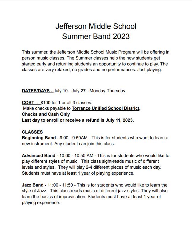 Summer Band 2023