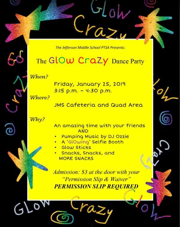 Glow Crazy Dance Party Flyer