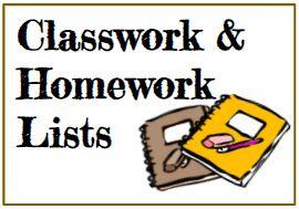 Classwork and Homework Link