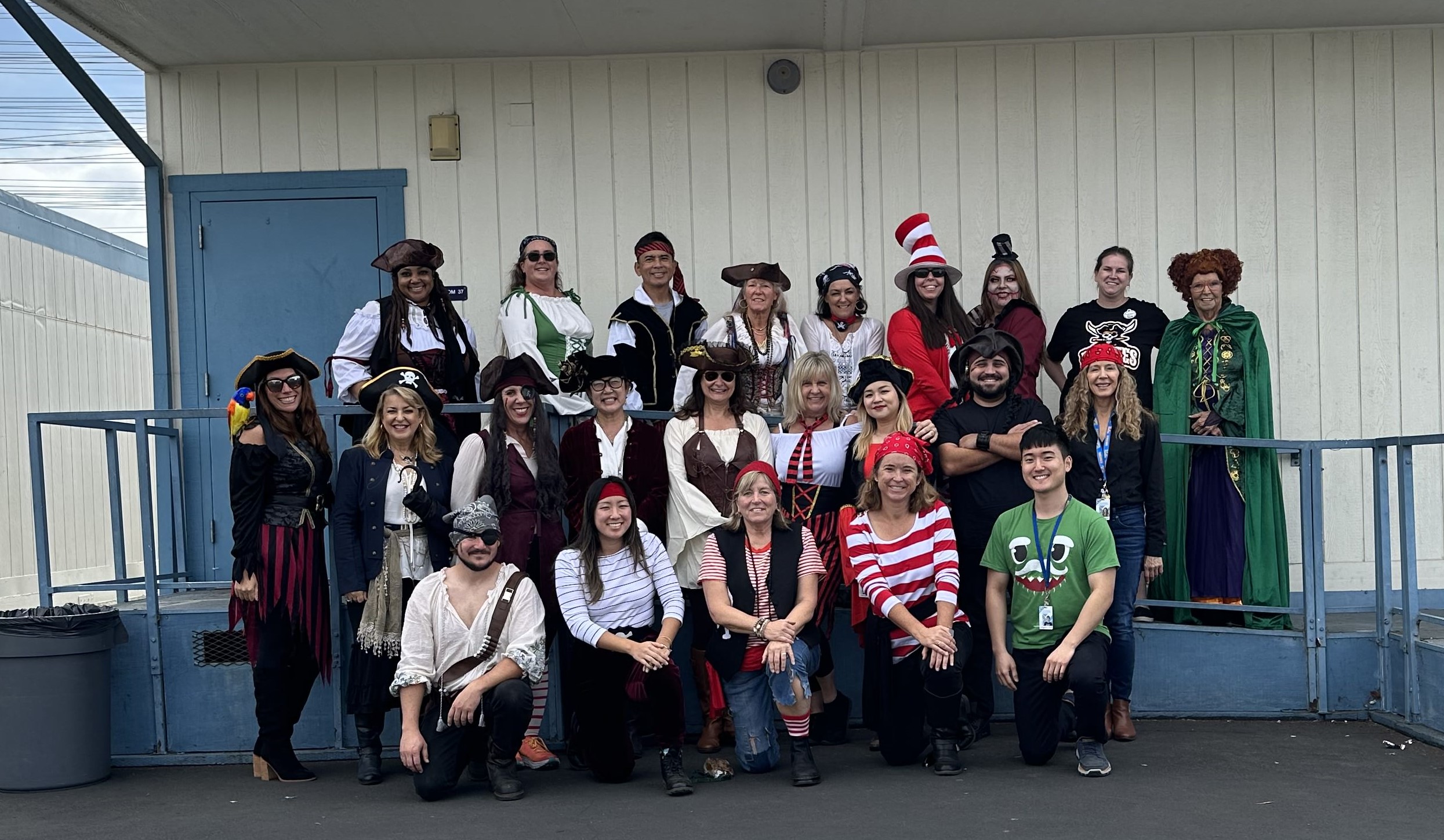 Teachers dressed up as pirates