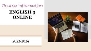 English 3 Online Course Information