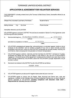 TUSD Volunteer Form