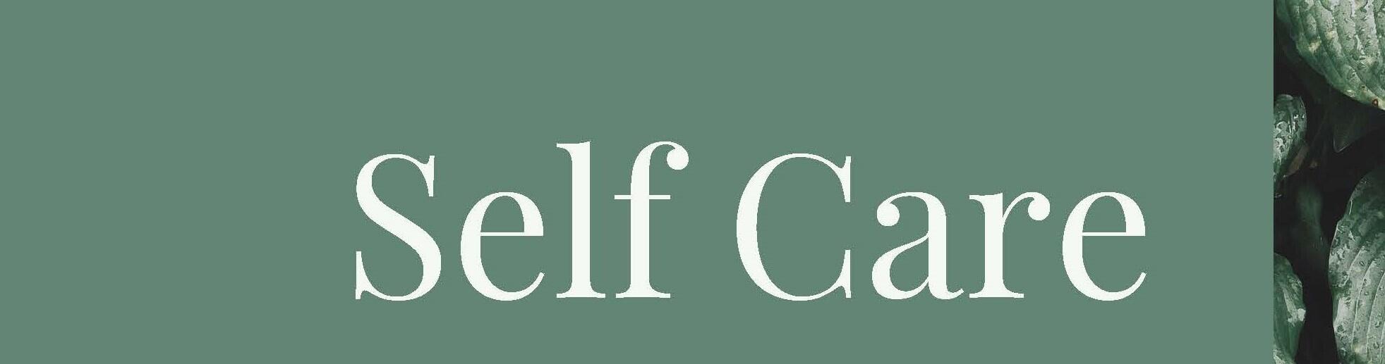 "Self Care" banner/button image
