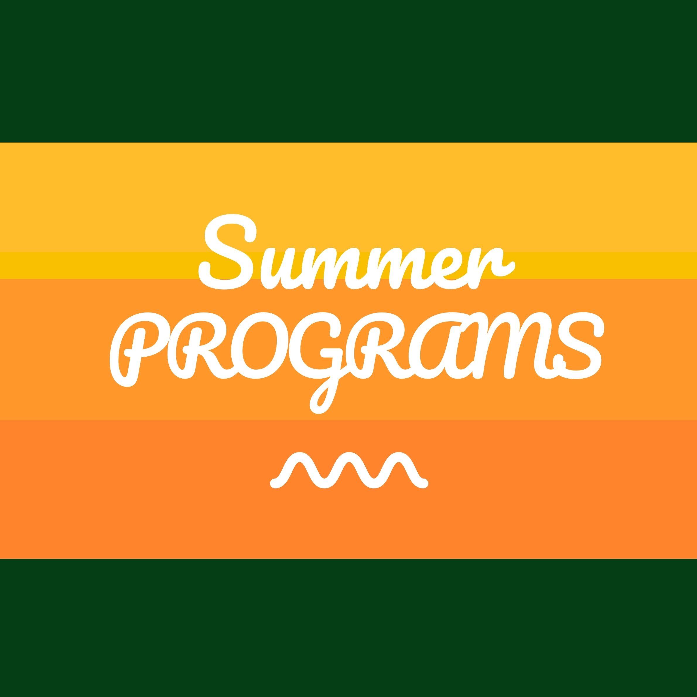 Colorful graphic depicting "Summer Programs" document