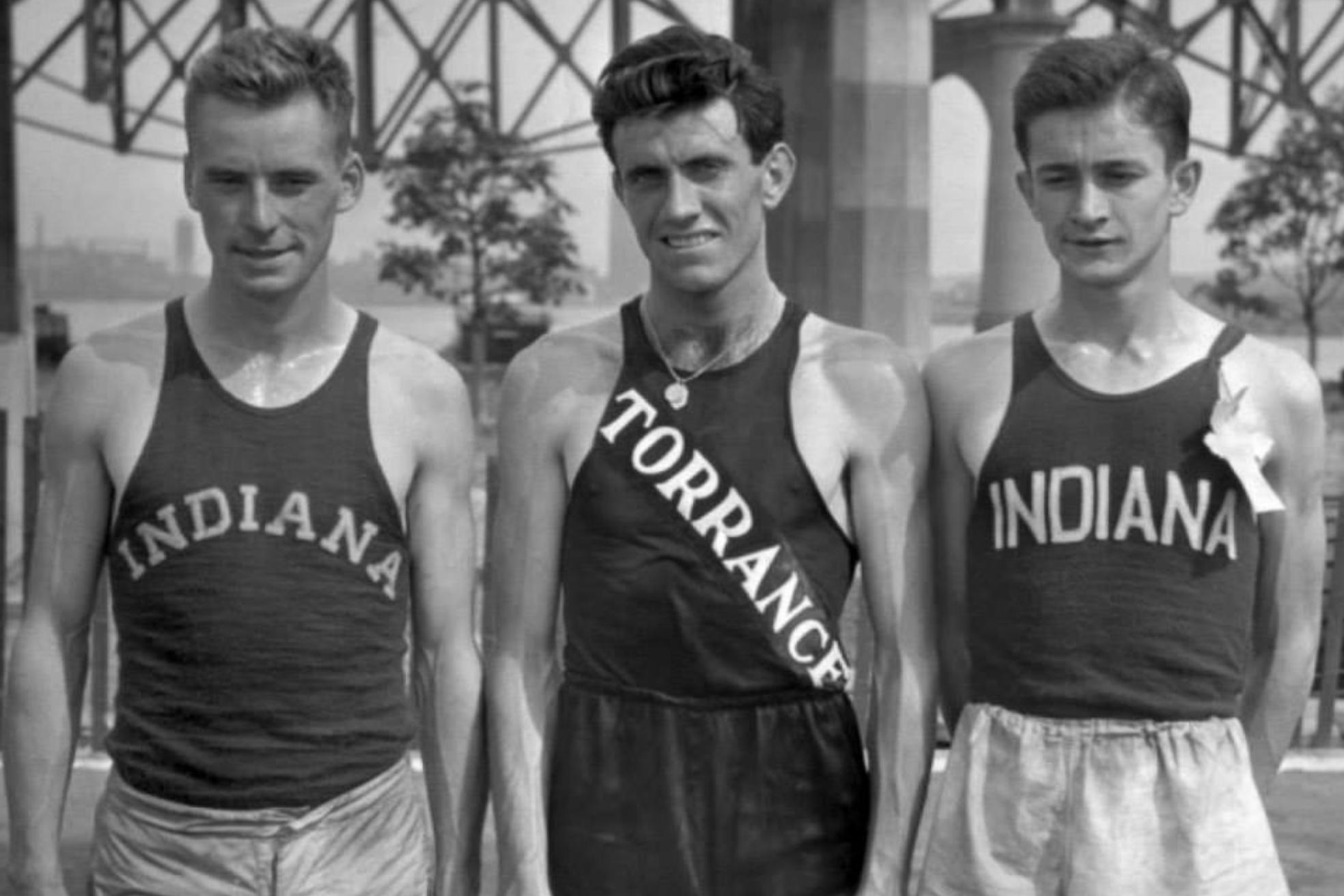 Vintage photo of athletes