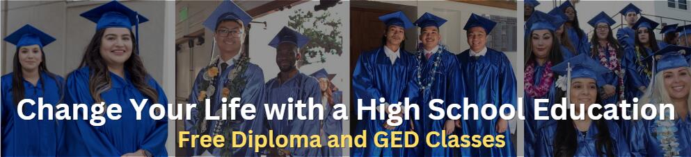 Free Diploma or GED Classes banner